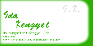 ida kengyel business card